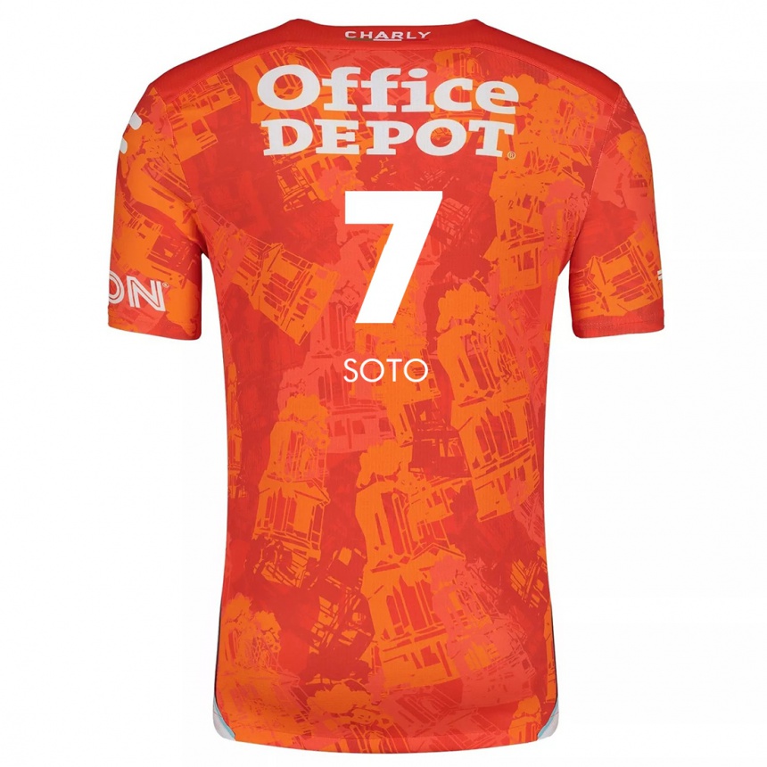 Vaikiškas Alice Soto #7 Oranžinė Balta Išvykos Marškinėliai 2024/25 T-Shirt