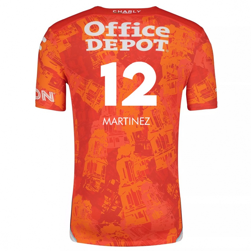 Vaikiškas Sofía Martínez #12 Oranžinė Balta Išvykos Marškinėliai 2024/25 T-Shirt