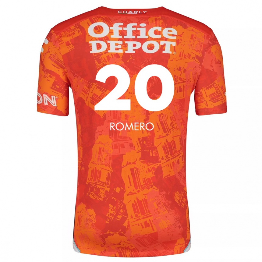 Vaikiškas Tamara Romero #20 Oranžinė Balta Išvykos Marškinėliai 2024/25 T-Shirt