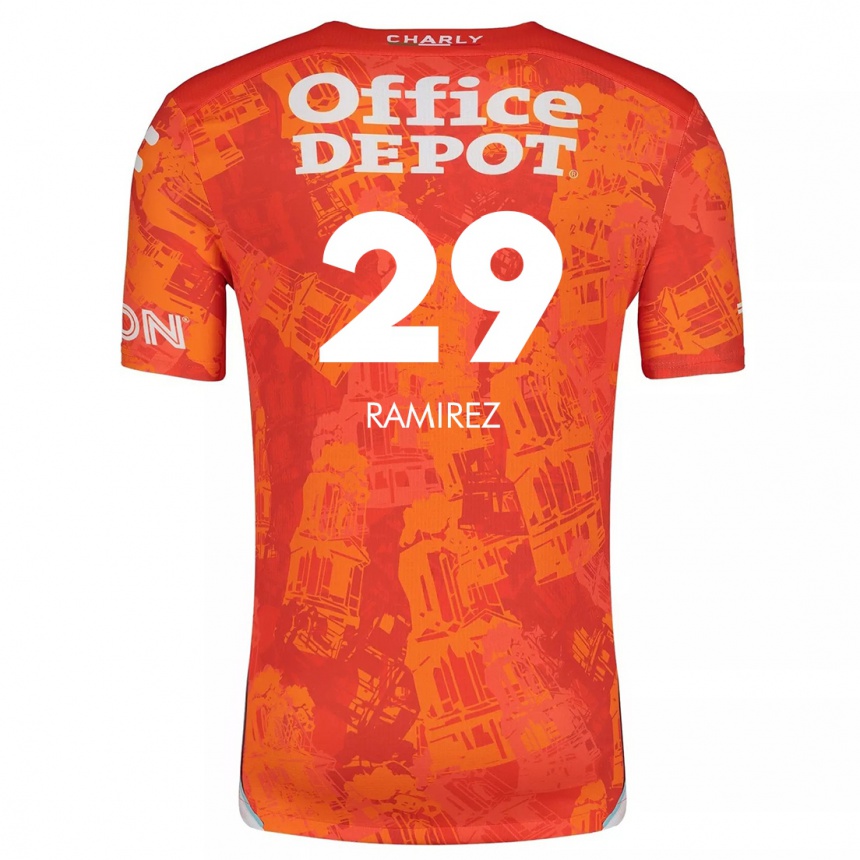 Vaikiškas Elliana Ramirez #29 Oranžinė Balta Išvykos Marškinėliai 2024/25 T-Shirt