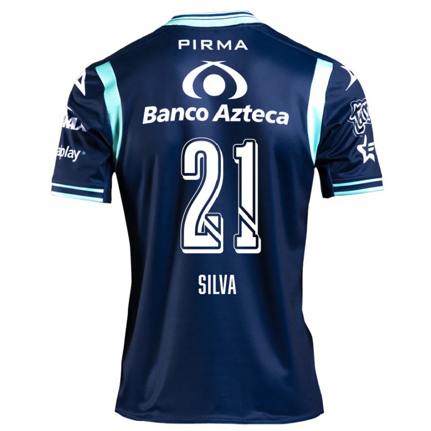 Vaikiškas Gastón Silva #21 Tamsiai Mėlyna Išvykos Marškinėliai 2024/25 T-Shirt