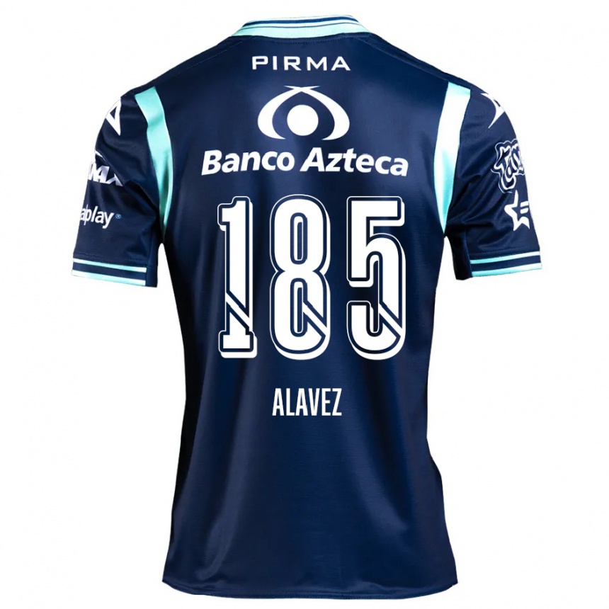 Vaikiškas Brian Alavez #185 Tamsiai Mėlyna Išvykos Marškinėliai 2024/25 T-Shirt