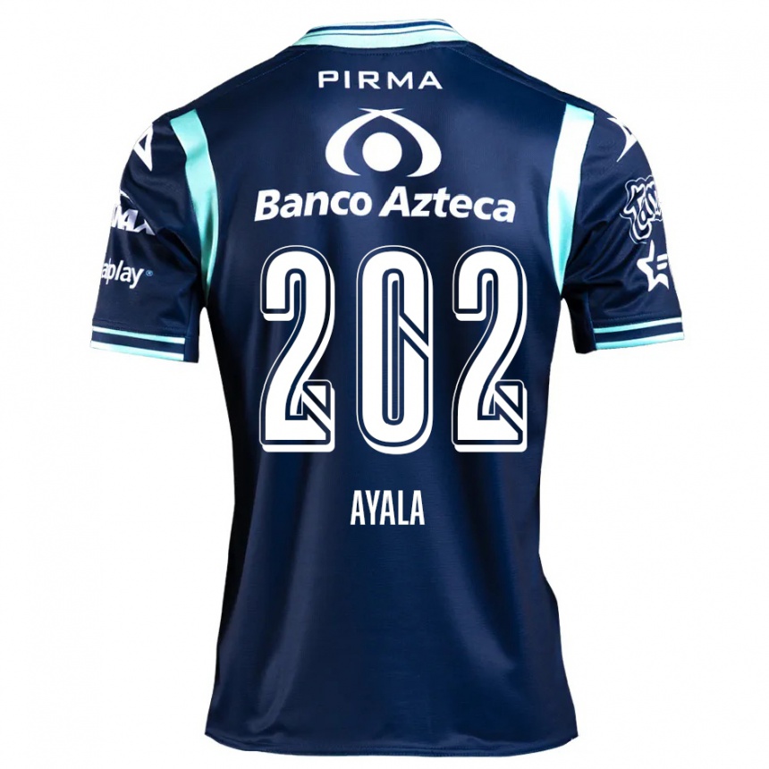 Vaikiškas Diego Ayala #202 Tamsiai Mėlyna Išvykos Marškinėliai 2024/25 T-Shirt