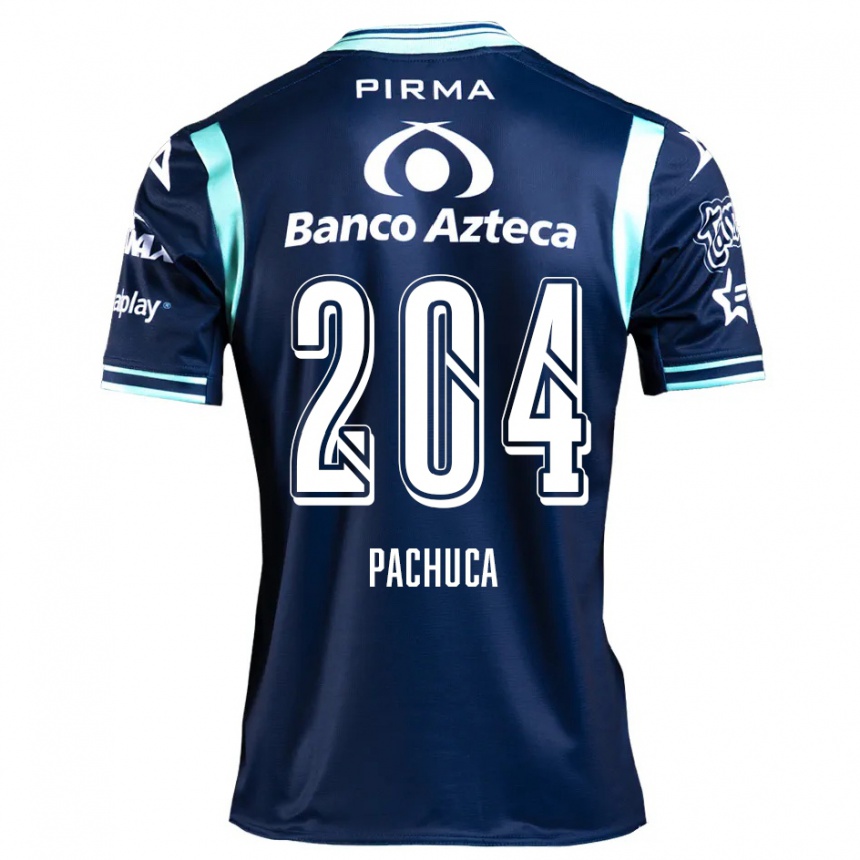 Vaikiškas José Pachuca #204 Tamsiai Mėlyna Išvykos Marškinėliai 2024/25 T-Shirt