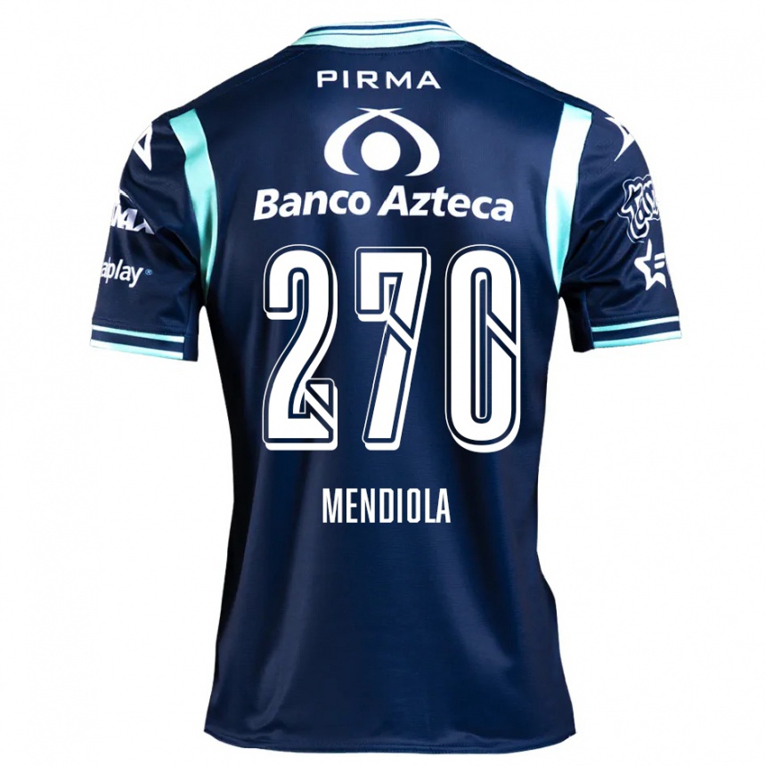 Vaikiškas Carlos Mendiola #270 Tamsiai Mėlyna Išvykos Marškinėliai 2024/25 T-Shirt