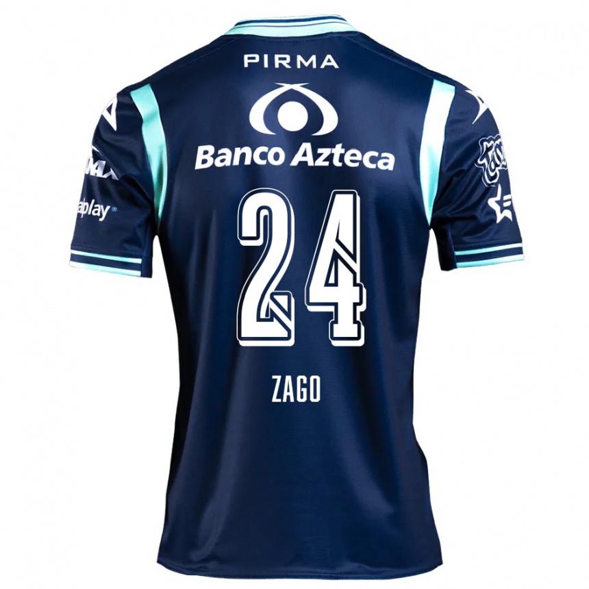 Vaikiškas Diego Zago #24 Tamsiai Mėlyna Išvykos Marškinėliai 2024/25 T-Shirt