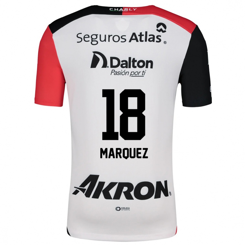 Vaikiškas Jeremy Márquez #18 Balta Raudona Juoda Išvykos Marškinėliai 2024/25 T-Shirt