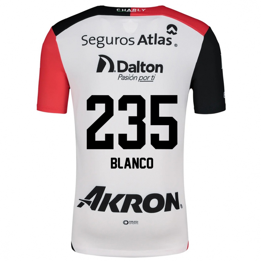 Vaikiškas Luis Blanco #235 Balta Raudona Juoda Išvykos Marškinėliai 2024/25 T-Shirt