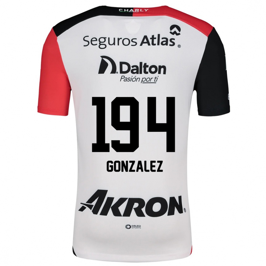 Vaikiškas Andrés González #194 Balta Raudona Juoda Išvykos Marškinėliai 2024/25 T-Shirt