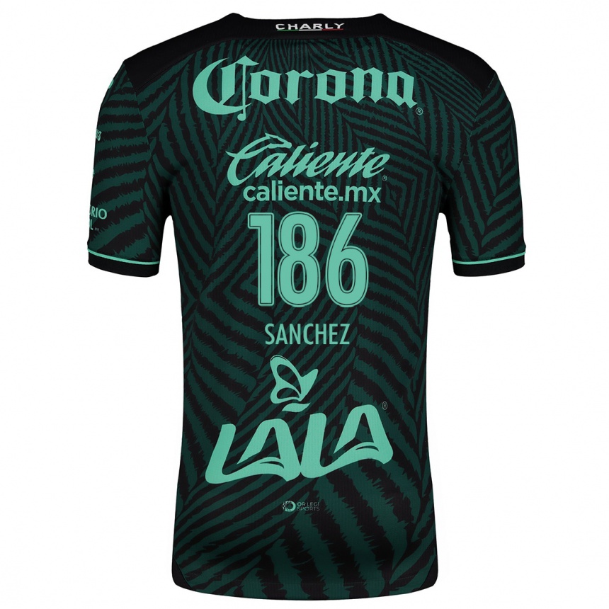 Vaikiškas David Sánchez #186 Juoda Žalia Išvykos Marškinėliai 2024/25 T-Shirt