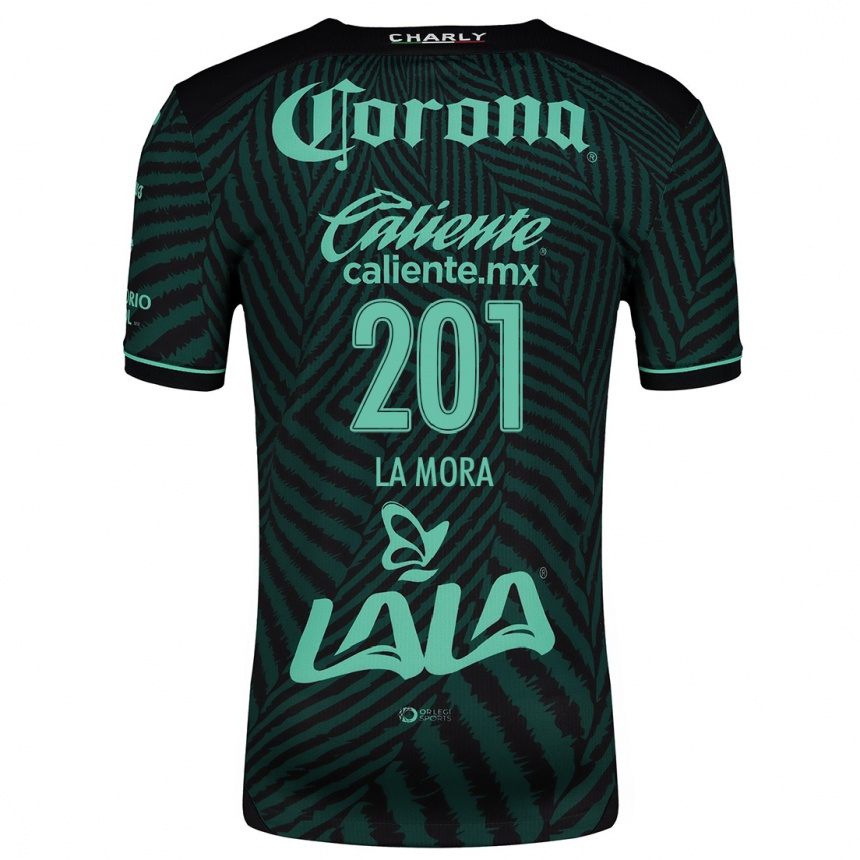 Vaikiškas Luis De La Mora #201 Juoda Žalia Išvykos Marškinėliai 2024/25 T-Shirt