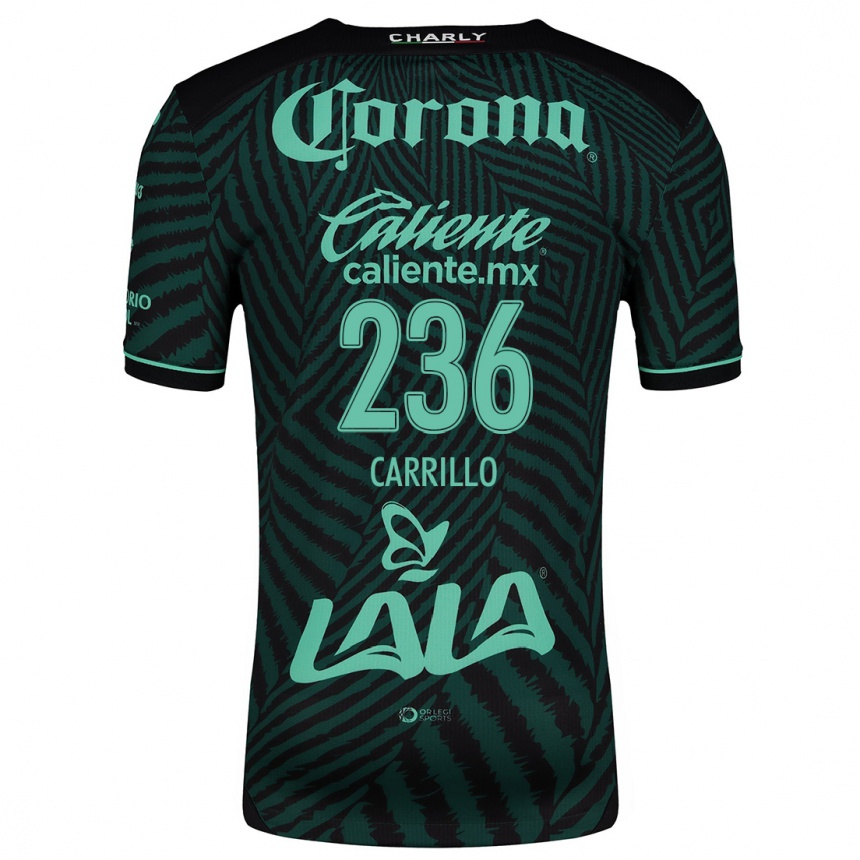 Vaikiškas Fernando Carrillo #236 Juoda Žalia Išvykos Marškinėliai 2024/25 T-Shirt