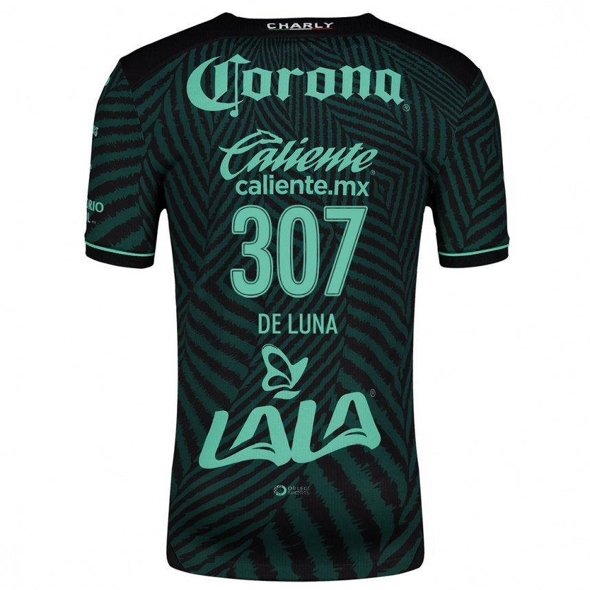 Vaikiškas Eduardo De Luna #307 Juoda Žalia Išvykos Marškinėliai 2024/25 T-Shirt