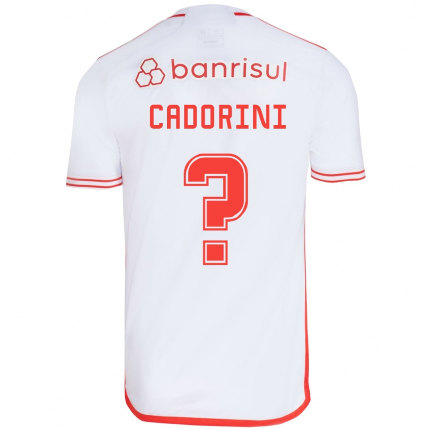 Vaikiškas Matheus Cadorini #0 Balta Raudona Išvykos Marškinėliai 2024/25 T-Shirt