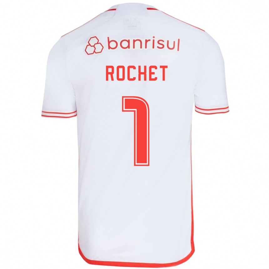 Vaikiškas Sergio Rochet #1 Balta Raudona Išvykos Marškinėliai 2024/25 T-Shirt