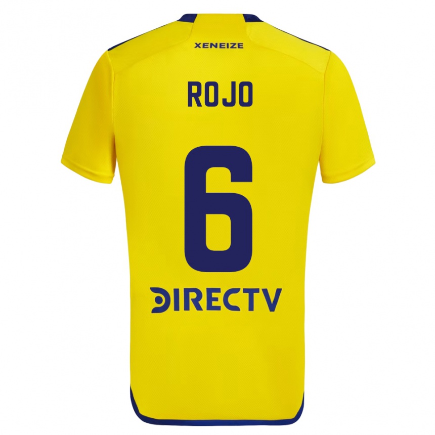 Vaikiškas Marcos Rojo #6 Geltona Mėlyna Išvykos Marškinėliai 2024/25 T-Shirt