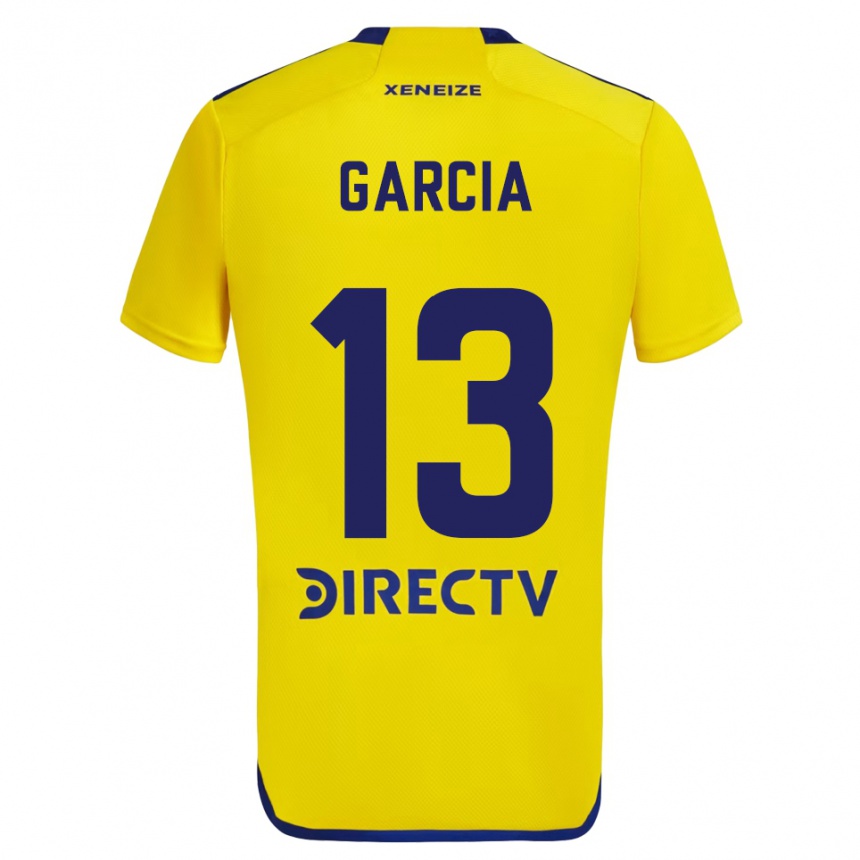 Vaikiškas Javier García #13 Geltona Mėlyna Išvykos Marškinėliai 2024/25 T-Shirt