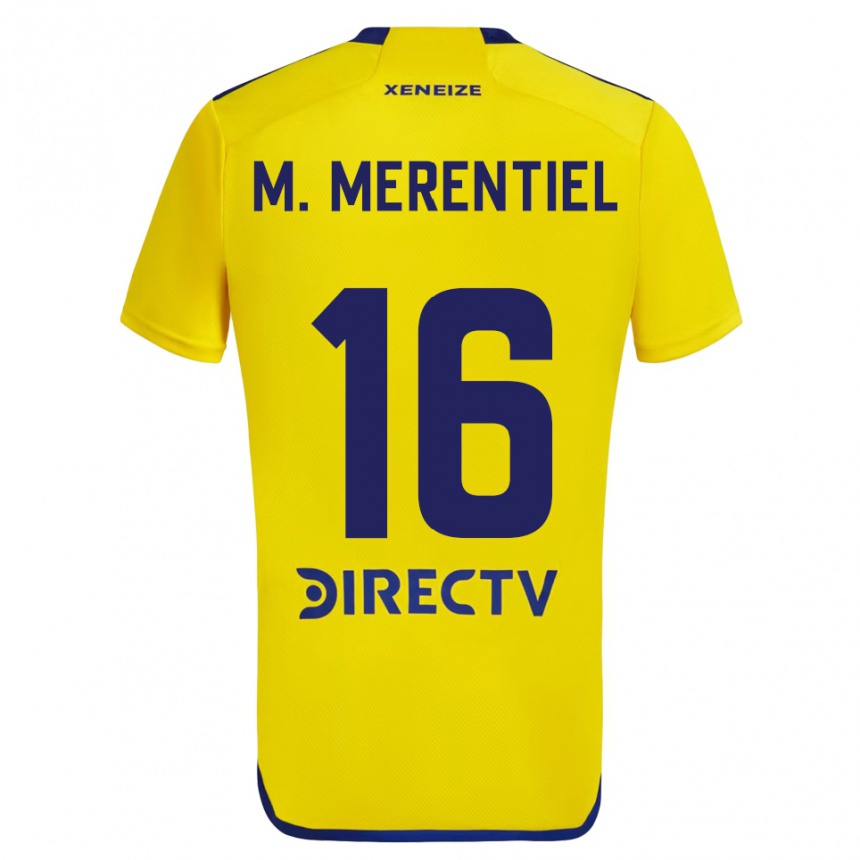 Vaikiškas Miguel Merentiel #16 Geltona Mėlyna Išvykos Marškinėliai 2024/25 T-Shirt