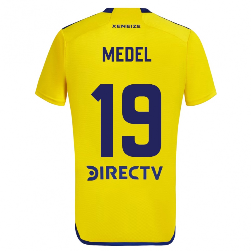 Vaikiškas Gary Medel #19 Geltona Mėlyna Išvykos Marškinėliai 2024/25 T-Shirt