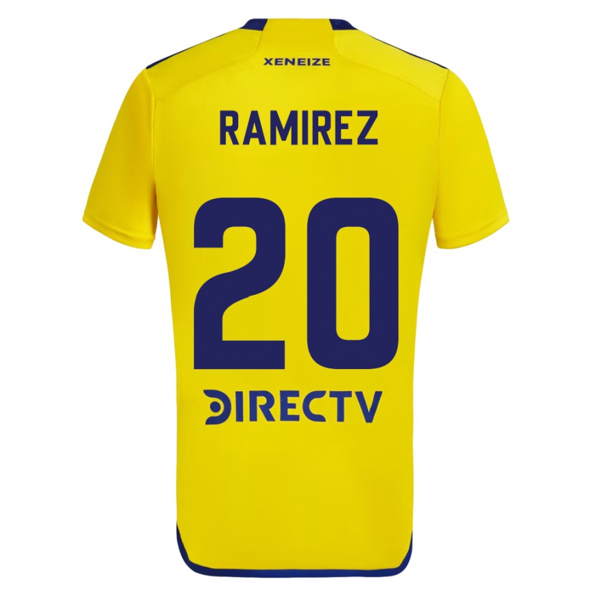 Vaikiškas Juan Ramírez #20 Geltona Mėlyna Išvykos Marškinėliai 2024/25 T-Shirt