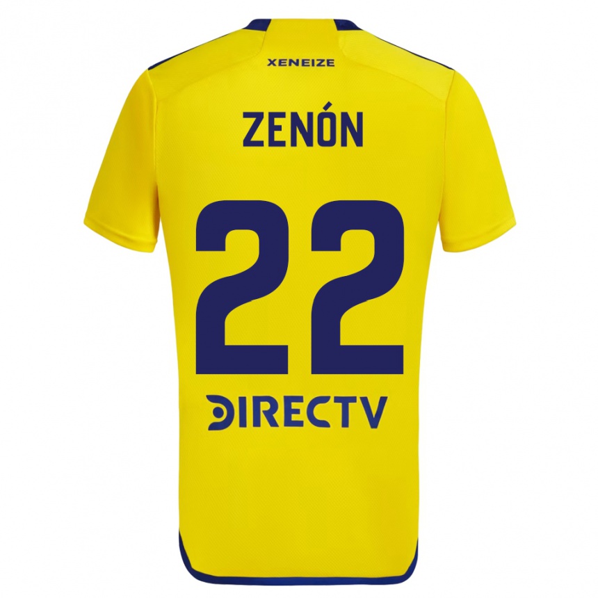 Vaikiškas Kevin Zenón #22 Geltona Mėlyna Išvykos Marškinėliai 2024/25 T-Shirt