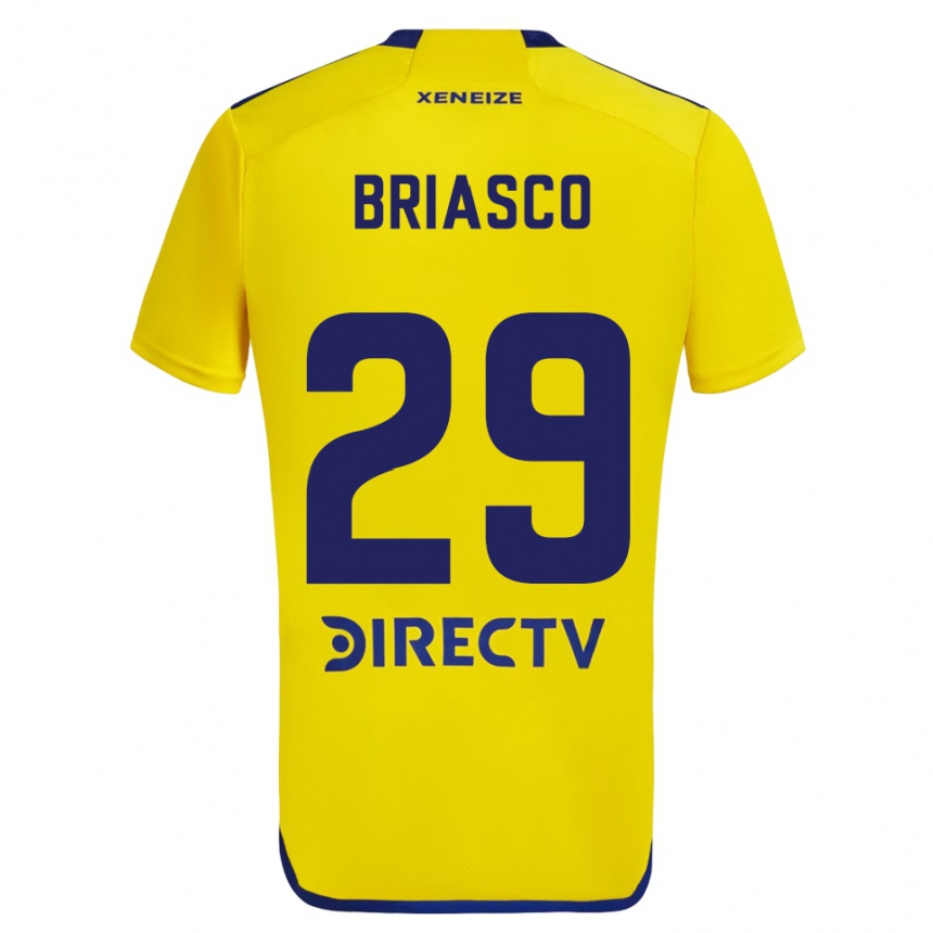 Vaikiškas Norberto Briasco #29 Geltona Mėlyna Išvykos Marškinėliai 2024/25 T-Shirt