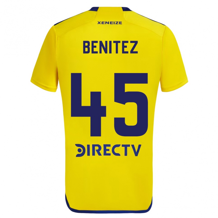 Vaikiškas Mauricio Benítez #45 Geltona Mėlyna Išvykos Marškinėliai 2024/25 T-Shirt