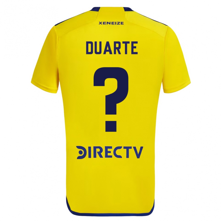 Vaikiškas Kevin Duarte #0 Geltona Mėlyna Išvykos Marškinėliai 2024/25 T-Shirt