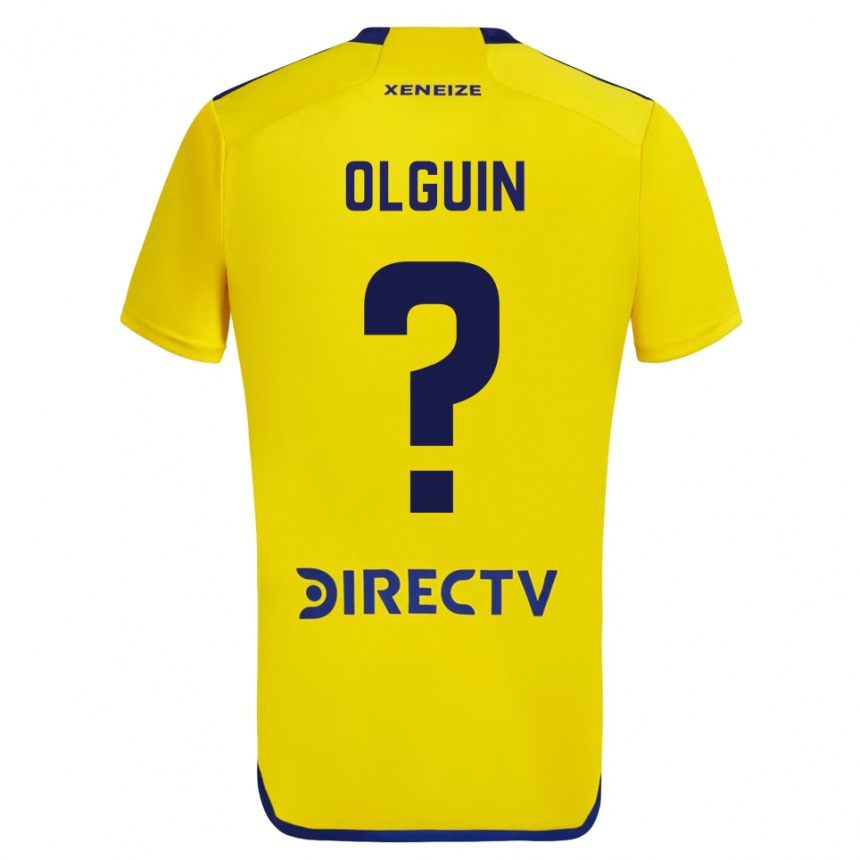 Vaikiškas Matias Olguin #0 Geltona Mėlyna Išvykos Marškinėliai 2024/25 T-Shirt