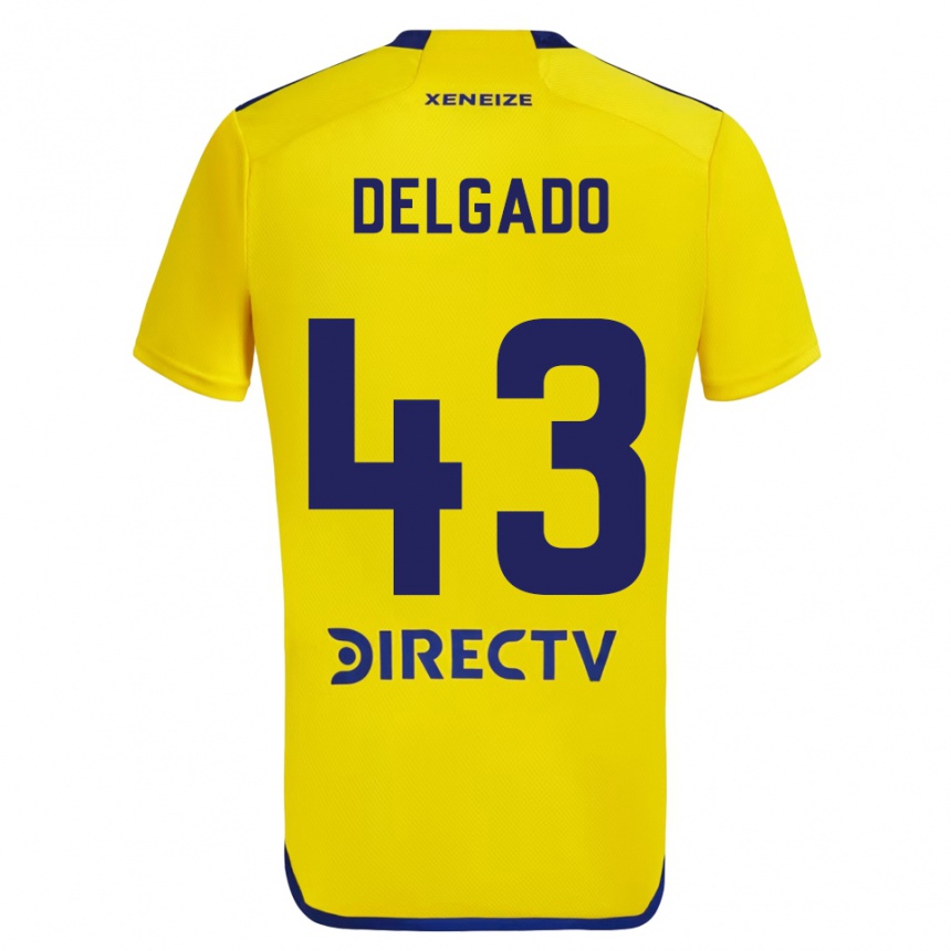 Vaikiškas Milton Delgado #43 Geltona Mėlyna Išvykos Marškinėliai 2024/25 T-Shirt