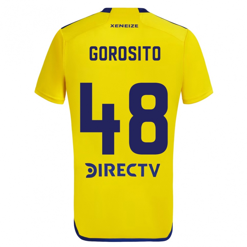 Vaikiškas Dylan Gorosito #48 Geltona Mėlyna Išvykos Marškinėliai 2024/25 T-Shirt