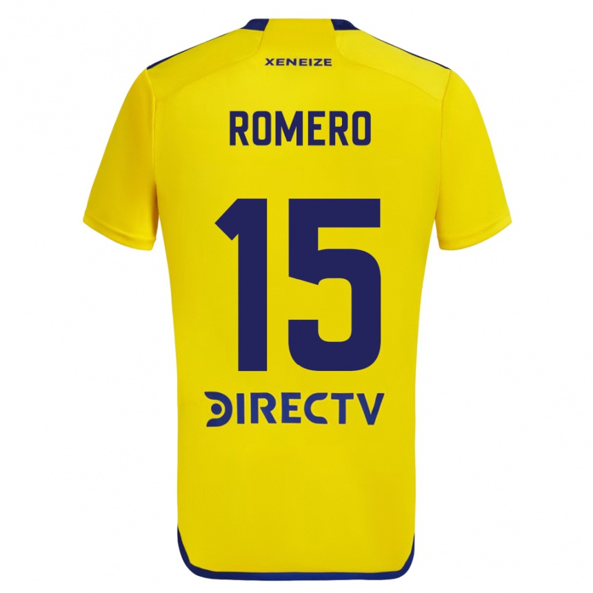 Vaikiškas Alejo Romero #15 Geltona Mėlyna Išvykos Marškinėliai 2024/25 T-Shirt