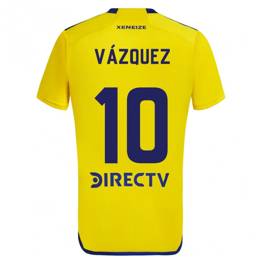 Vaikiškas Lucas Vázquez #10 Geltona Mėlyna Išvykos Marškinėliai 2024/25 T-Shirt