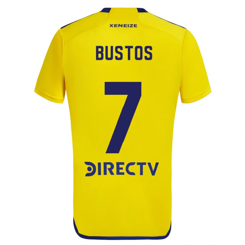 Vaikiškas Tomás Bustos #7 Geltona Mėlyna Išvykos Marškinėliai 2024/25 T-Shirt