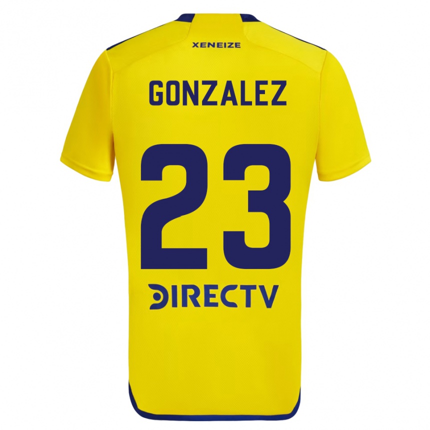 Vaikiškas Diego González #23 Geltona Mėlyna Išvykos Marškinėliai 2024/25 T-Shirt