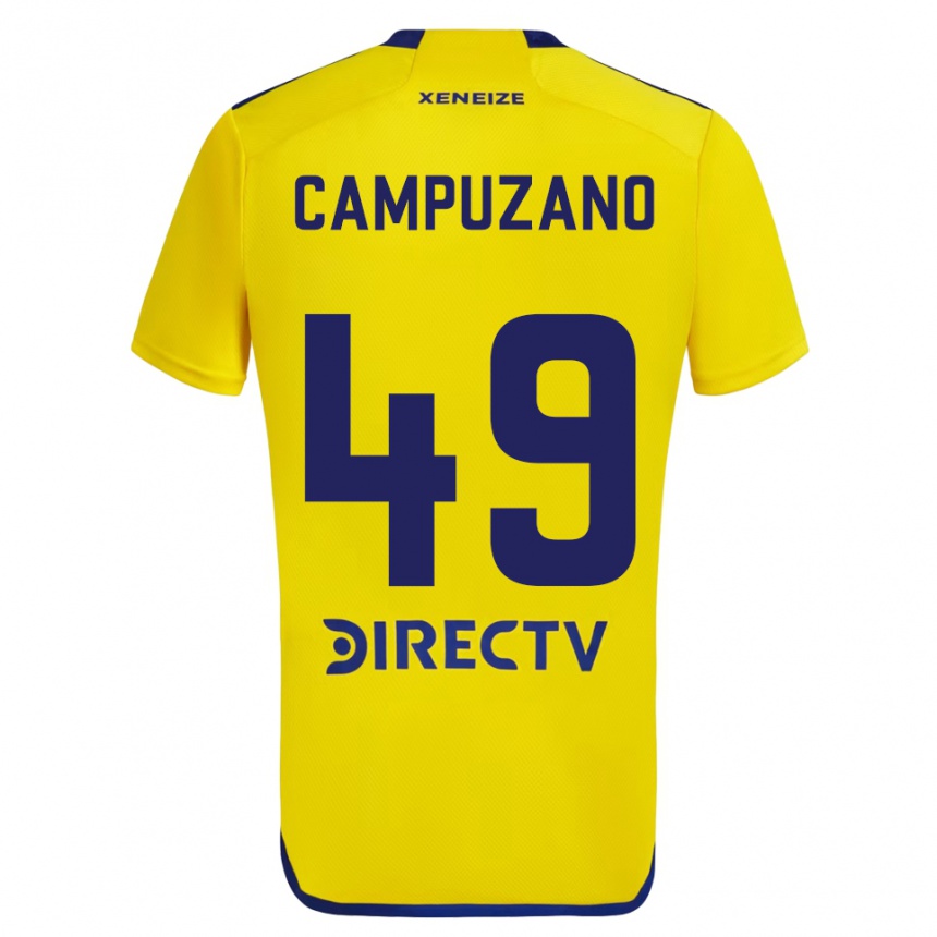 Vaikiškas Jorman Campuzano #49 Geltona Mėlyna Išvykos Marškinėliai 2024/25 T-Shirt