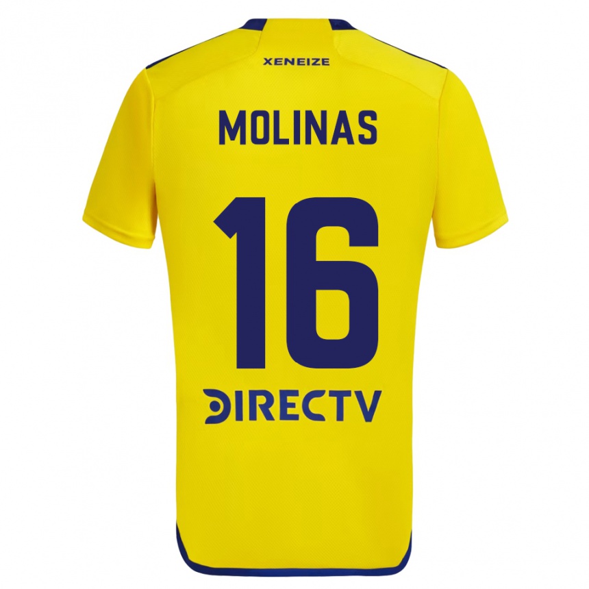 Vaikiškas Aaron Molinas #16 Geltona Mėlyna Išvykos Marškinėliai 2024/25 T-Shirt