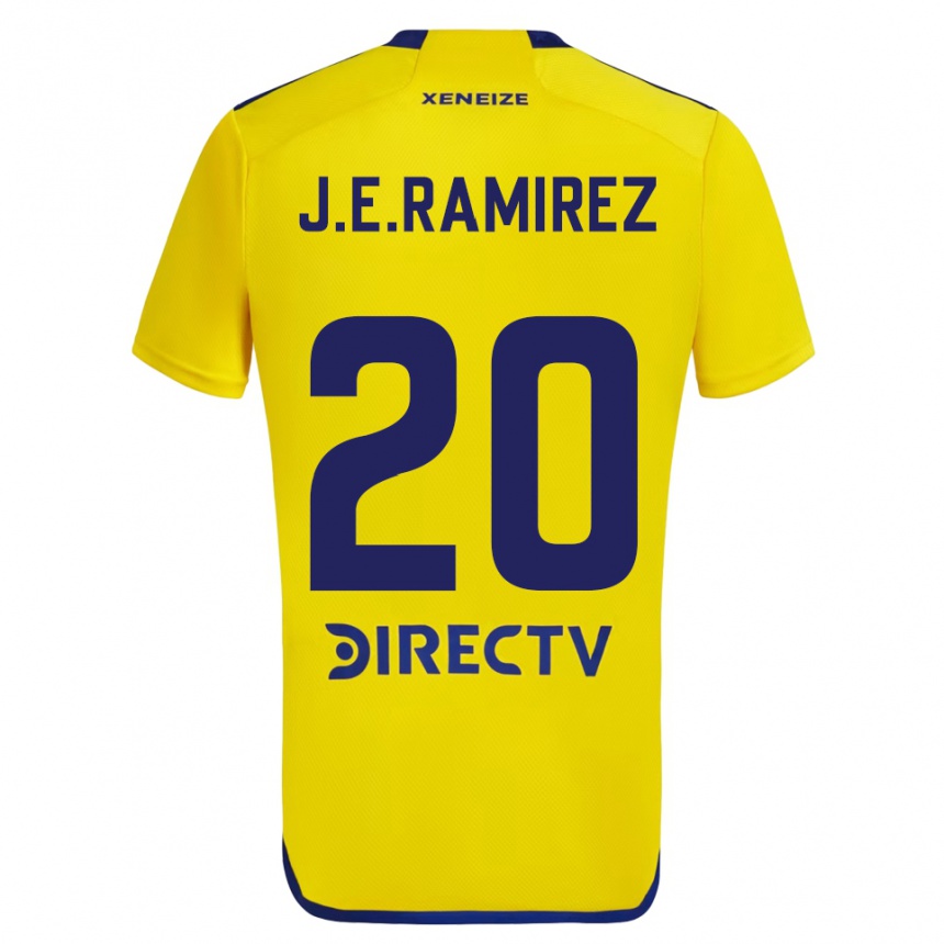 Vaikiškas Juan Edgardo Ramirez #20 Geltona Mėlyna Išvykos Marškinėliai 2024/25 T-Shirt