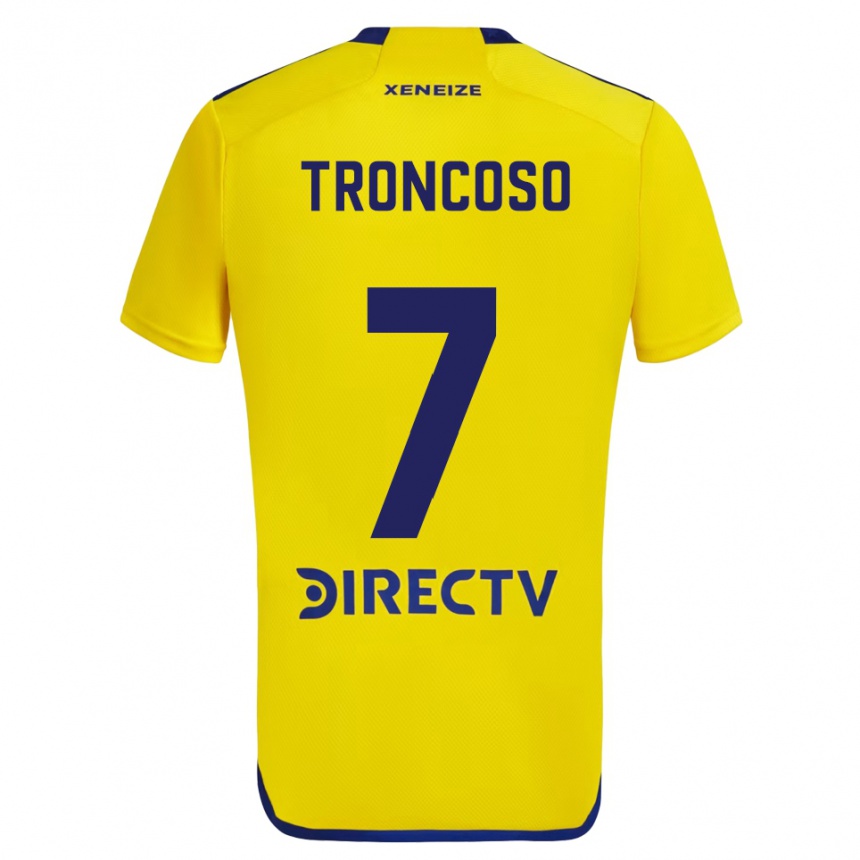 Vaikiškas Carolina Troncoso #7 Geltona Mėlyna Išvykos Marškinėliai 2024/25 T-Shirt