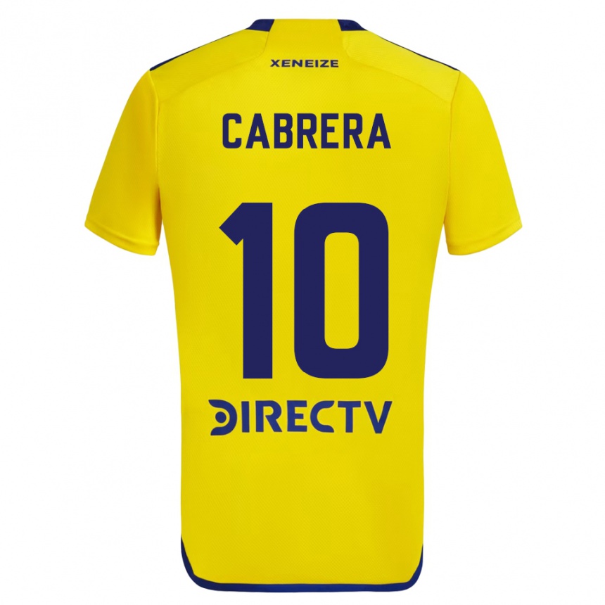 Vaikiškas Micaela Cabrera #10 Geltona Mėlyna Išvykos Marškinėliai 2024/25 T-Shirt