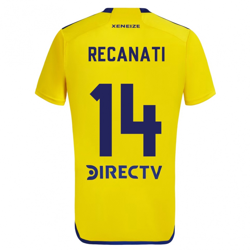 Vaikiškas Bianca Recanati #14 Geltona Mėlyna Išvykos Marškinėliai 2024/25 T-Shirt