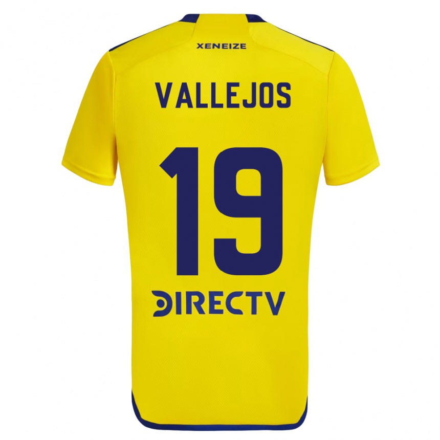 Vaikiškas Fabiana Vallejos #19 Geltona Mėlyna Išvykos Marškinėliai 2024/25 T-Shirt