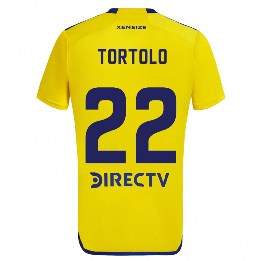 Vaikiškas Dulce Tortolo #22 Geltona Mėlyna Išvykos Marškinėliai 2024/25 T-Shirt