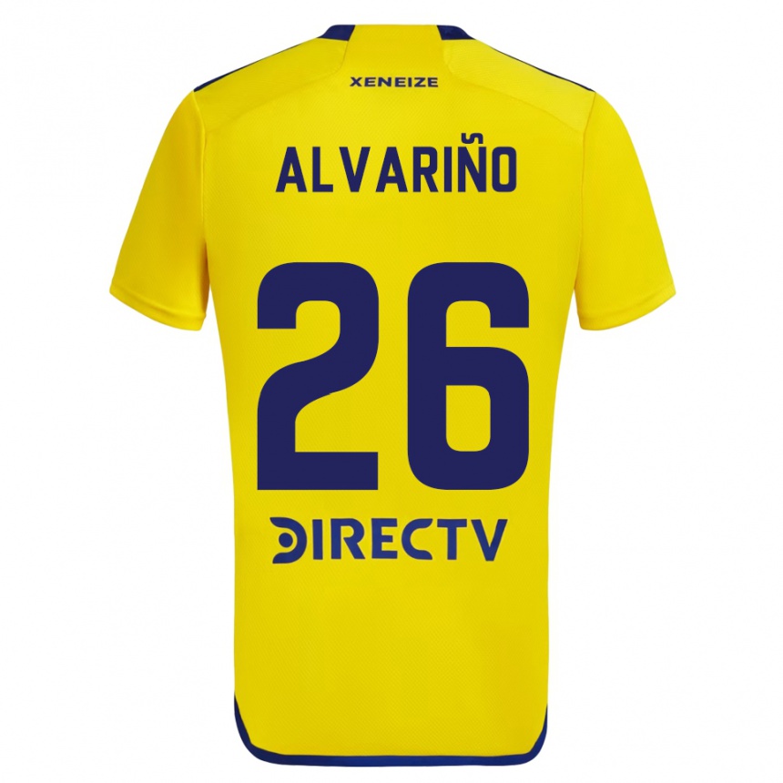 Vaikiškas Alexis Alvariño #26 Geltona Mėlyna Išvykos Marškinėliai 2024/25 T-Shirt