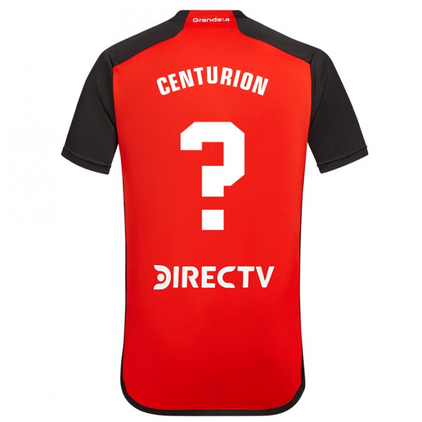 Vaikiškas Ezequiel Centurión #0 Raudona Juoda Balta Išvykos Marškinėliai 2024/25 T-Shirt