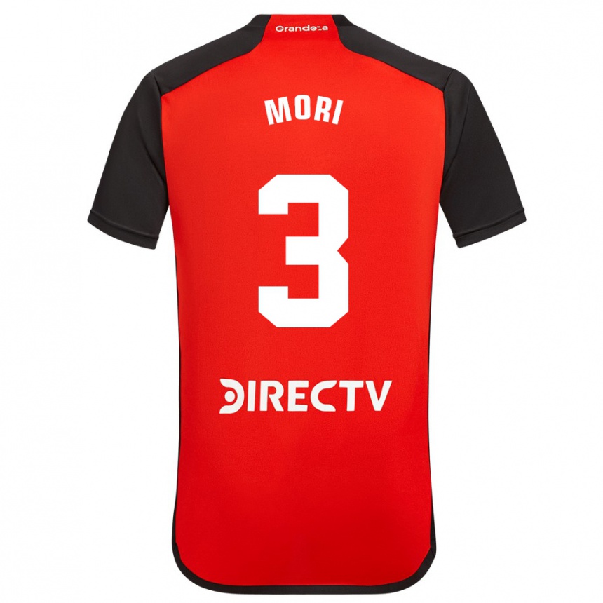 Vaikiškas Ramiro Funes Mori #3 Raudona Juoda Balta Išvykos Marškinėliai 2024/25 T-Shirt