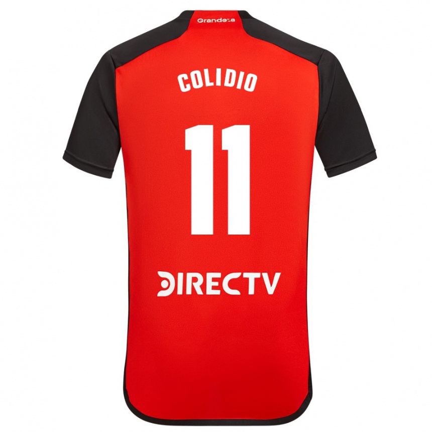 Vaikiškas Facundo Colidio #11 Raudona Juoda Balta Išvykos Marškinėliai 2024/25 T-Shirt