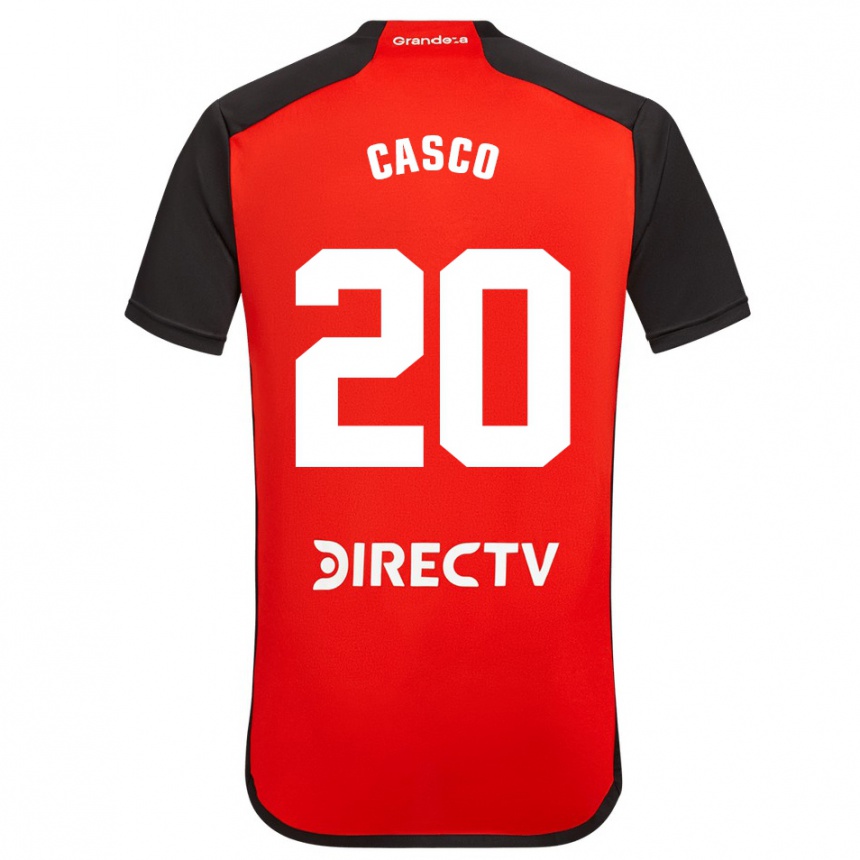 Vaikiškas Milton Casco #20 Raudona Juoda Balta Išvykos Marškinėliai 2024/25 T-Shirt