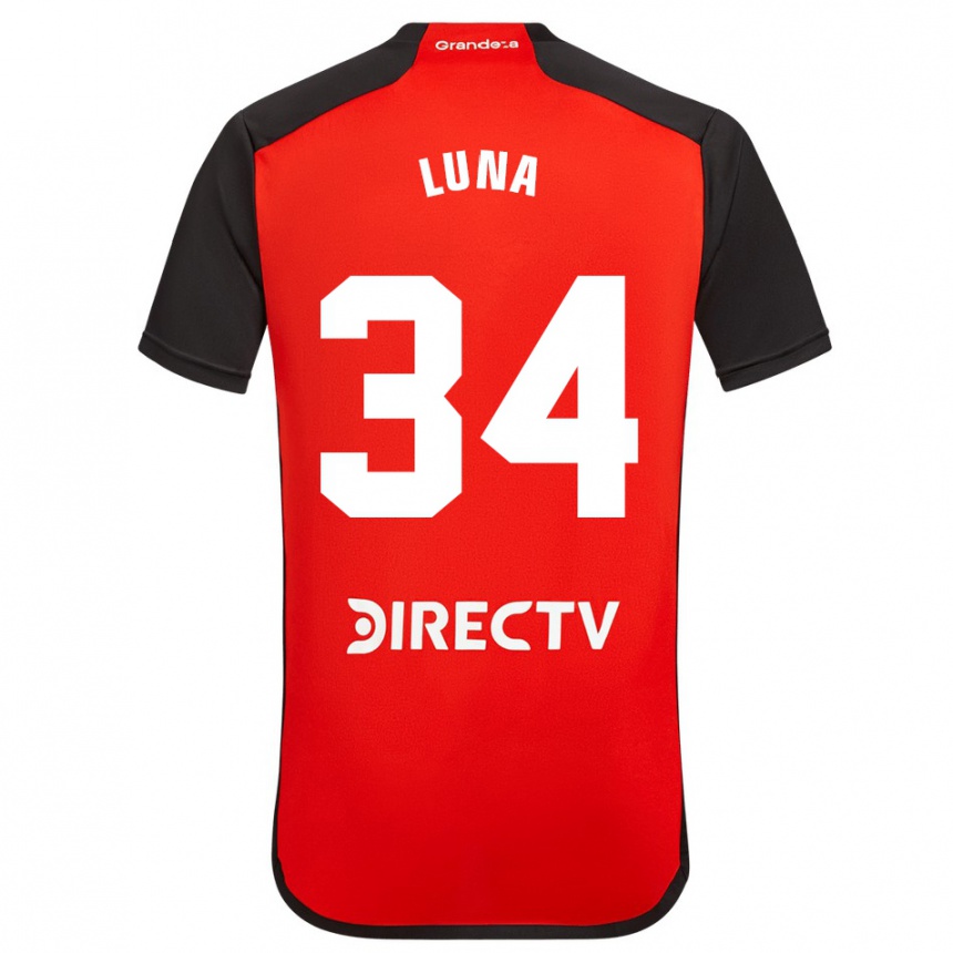 Vaikiškas Jonás Luna #34 Raudona Juoda Balta Išvykos Marškinėliai 2024/25 T-Shirt