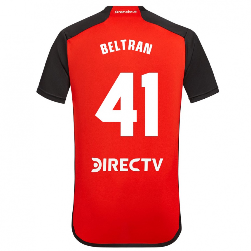 Vaikiškas Santiago Beltrán #41 Raudona Juoda Balta Išvykos Marškinėliai 2024/25 T-Shirt